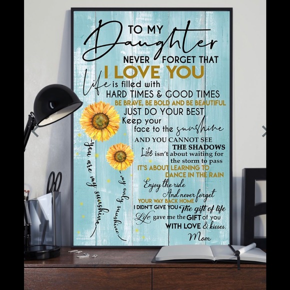 💕" LOVE LETTER TO A DAUGHTER 16x24" POSTER💕 - Picture 1 of 3